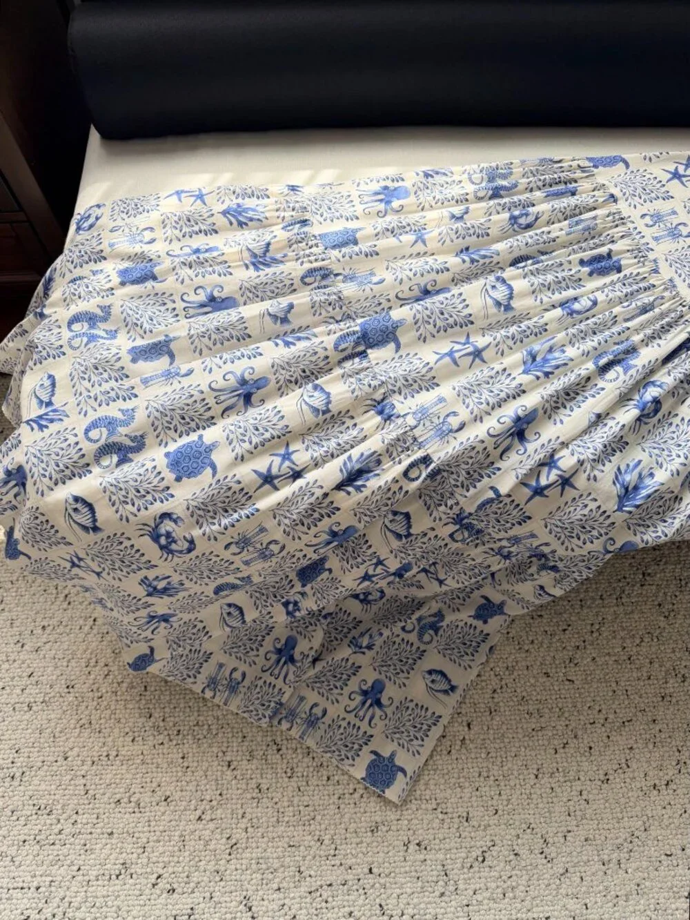 Agua by Agua Bendita Blue Marine Life Print Spaghetti Strap Maxi Dress - Picture 7 of 10